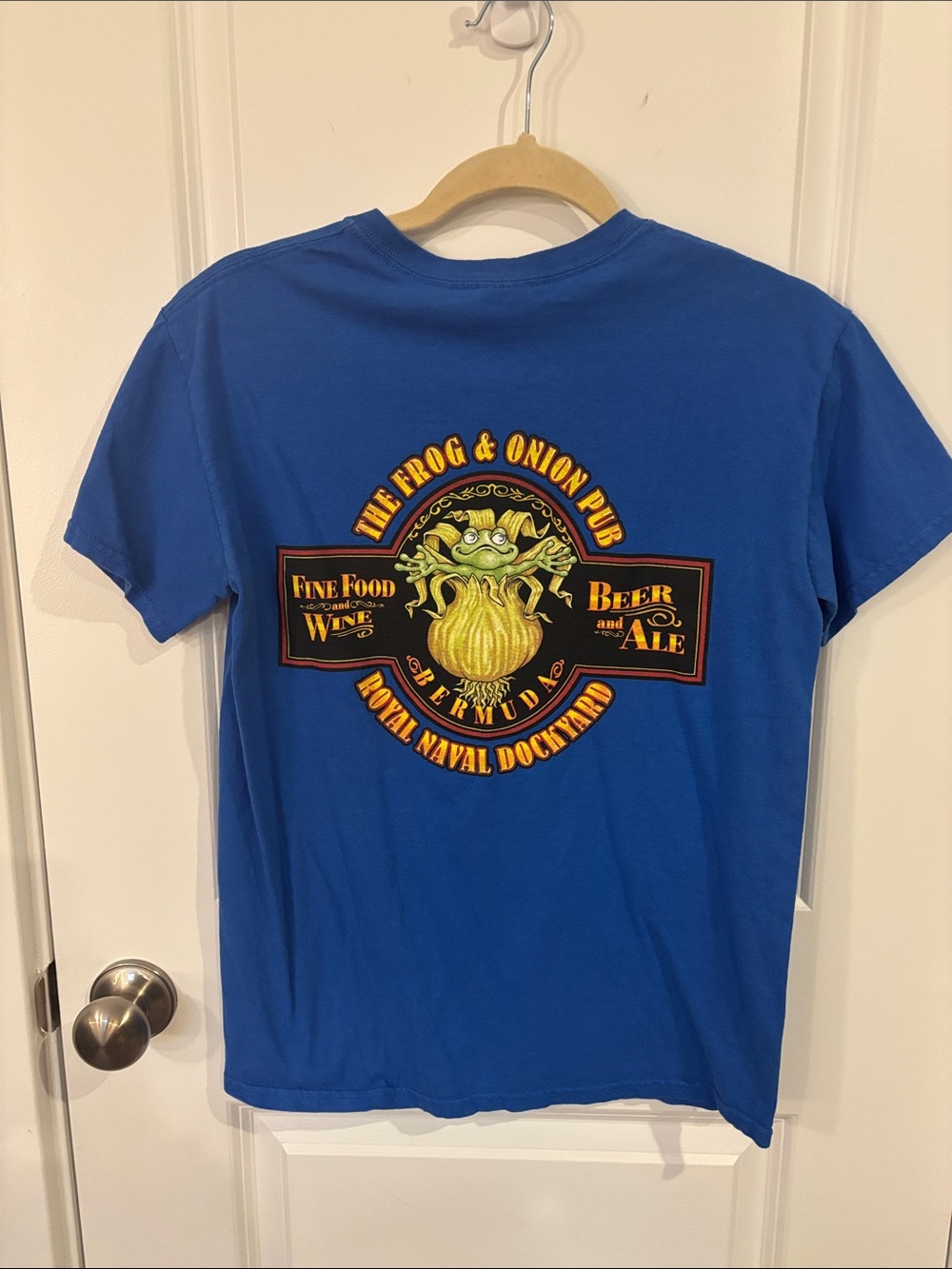Bermuda’s Frog and Onion Royal Blue Short Sleeve tee